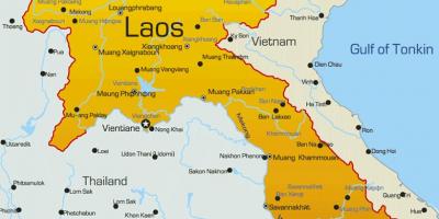 Laos sou yon kat jeyografik
