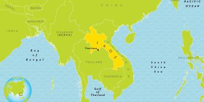 Laos kote sou kat jeyografik mond lan